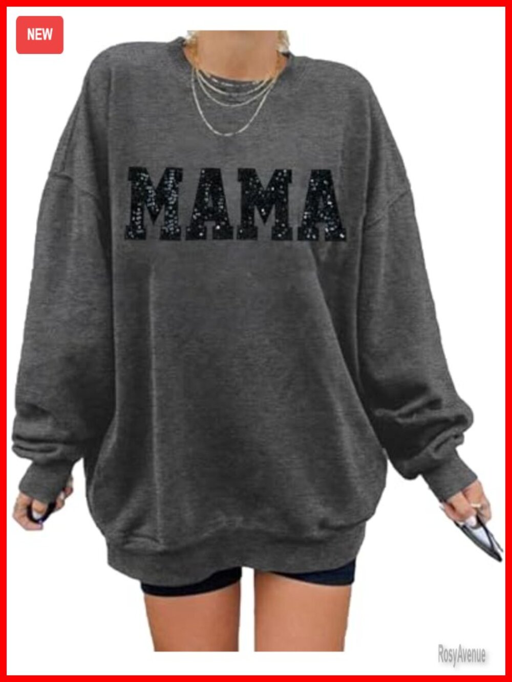 LOTUCY Anti Social Mom Club Sweatshirt Women Crewneck Mama Pullover Top